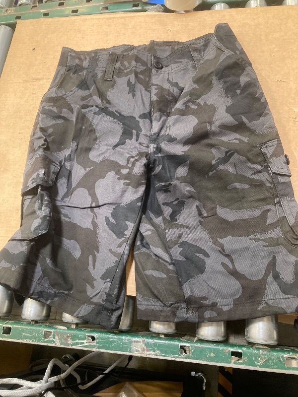 Photo 1 of Men's Cargo Shorts, Black Camo 