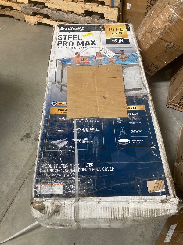 Photo 1 of Bestway Steel Pro MAX 16'x48" Round Above Ground Swimming Pool with Pump & Cover
