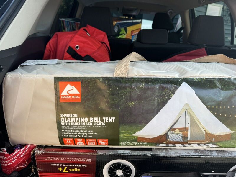 Photo 1 of Ozark Trail 15 X 15 8-Person Glamping Bell Tent with String Lights 22.57 Lbs