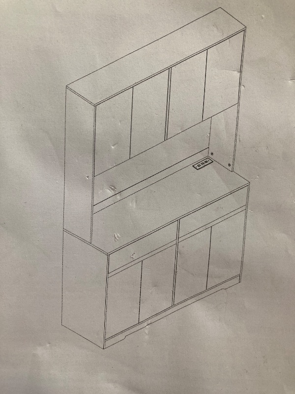 Photo 1 of Wood Cabinet With Outlet, White 