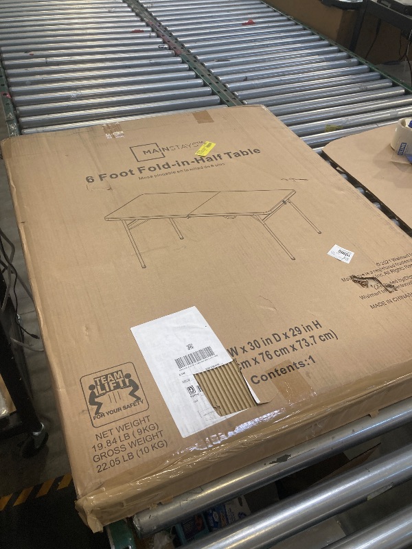 Photo 1 of Mainstays 6 Foot Bi-Fold Plastic Folding Table White
