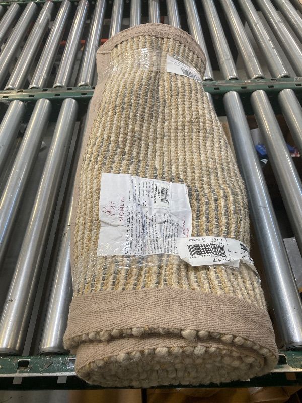 Photo 1 of Momeni Andes Wool and Viscose Area Rug, 2'3" X 8' Runner, Ivory
