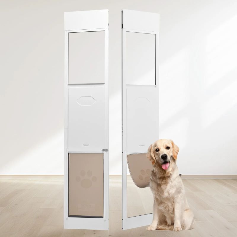 Photo 1 of VEVOR Dog Door for Sliding Glass Door 75 7/8"-80 11/16" Adjustable Height XL

