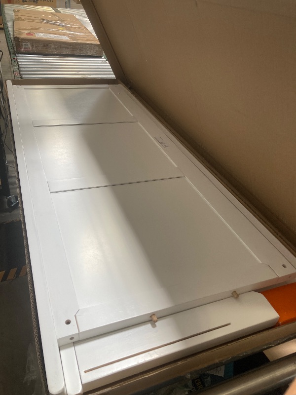 Photo 1 of AFI Boston Queen Size Platform Bed with Foot Drawer in White
