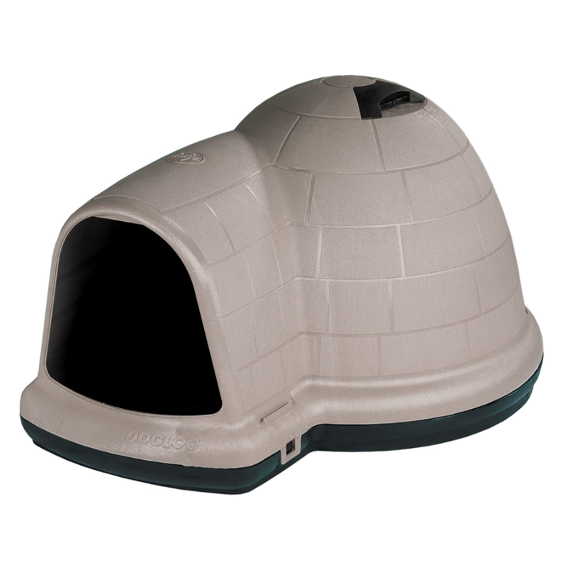 Photo 1 of Petmate Indigo Doghouse Plastic Igloo Dog House 37.5 L Medium for Dogs 20 to 50 Lb Beige
