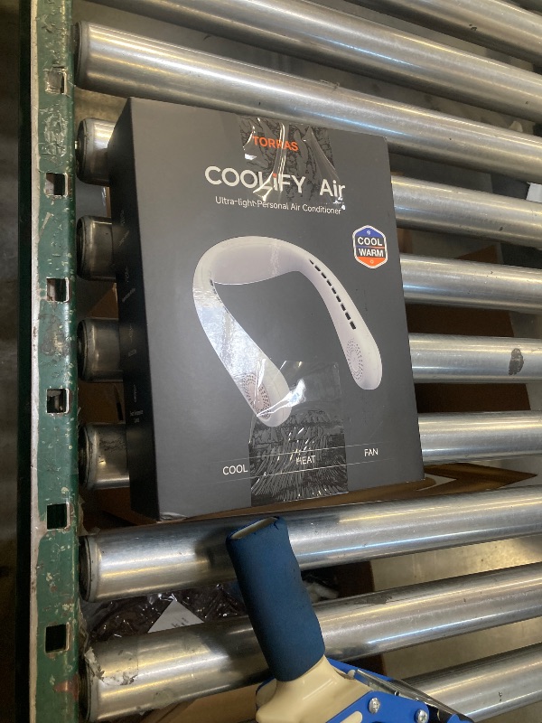 Photo 1 of TORRAS [COOLiFY Air?2024 Upgrade Neck Air Conditioner, Ultra-Light Portable Neck Fan Rechargeable, Personal Cooling Device Neck Fans that blow cold air with 3 Modes Fan/Cooler/Heat, White