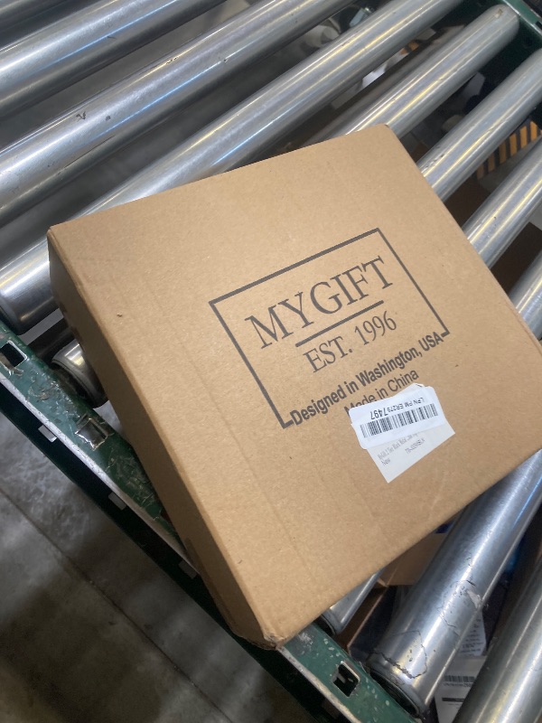 Photo 1 of MyGift 2 Tier Black Metal Rotating Necklace and Bracelet Organizer Jewelry Stand with 24 Hooks, Multipurpose Accessory and Keychain Spinning Display Rack with Top Handle Card Holder