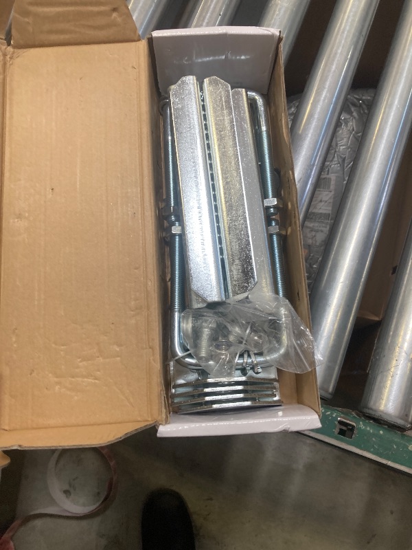 Photo 1 of Galvanized Swivel Heavy Duty 8" Boat Trailer Bunk Brackets Top Bunk Bracket Kit for 1.5" x 3", 2" x 3", 3" x 3" Boat Trailer Crossmember