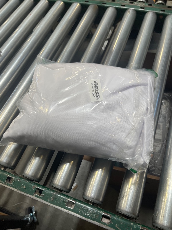Photo 1 of 9ft White Table Skirts for Rectangle Tables Polyester Table Cloth for Princess Baby Shower Wedding Birthday Party Decorations