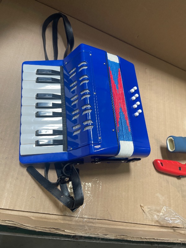 Photo 1 of LIEKE Kids Accordion 17 Piano Keys 8 Bass Button Mini Accordian Toy Musical Instrument Gift (Blue)