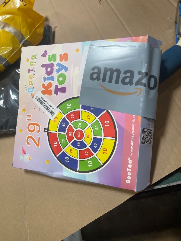 Photo 1 of 29" Large Dart Board for Kids, BooTaa Kids Dart Board with 12 Sticky Balls, Boys Toys, Indoor/Sport Outdoor Fun Party Play Game Toys, Birthday Gifts for 3 4 5 6 7 8 9 10 11 12 Year Old Boys Girls
