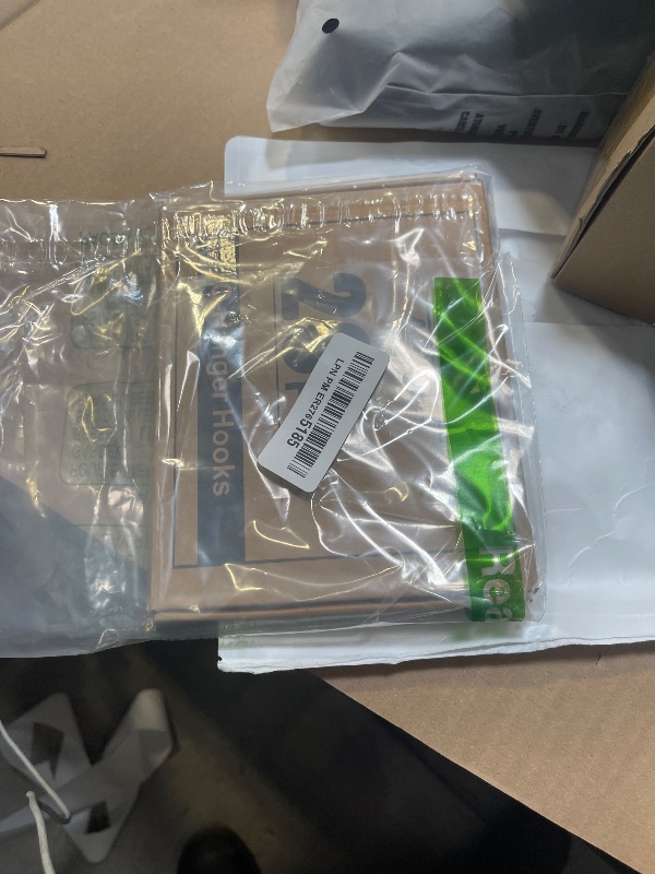 Photo 1 of ADIIL 20 PCS Q Hanger Hooks with Safety Buckle, Windproof Screw Hooks for Hanging Outdoor String Lights, Plants, Christmas Patio Lights, 2.2 Inches, Black