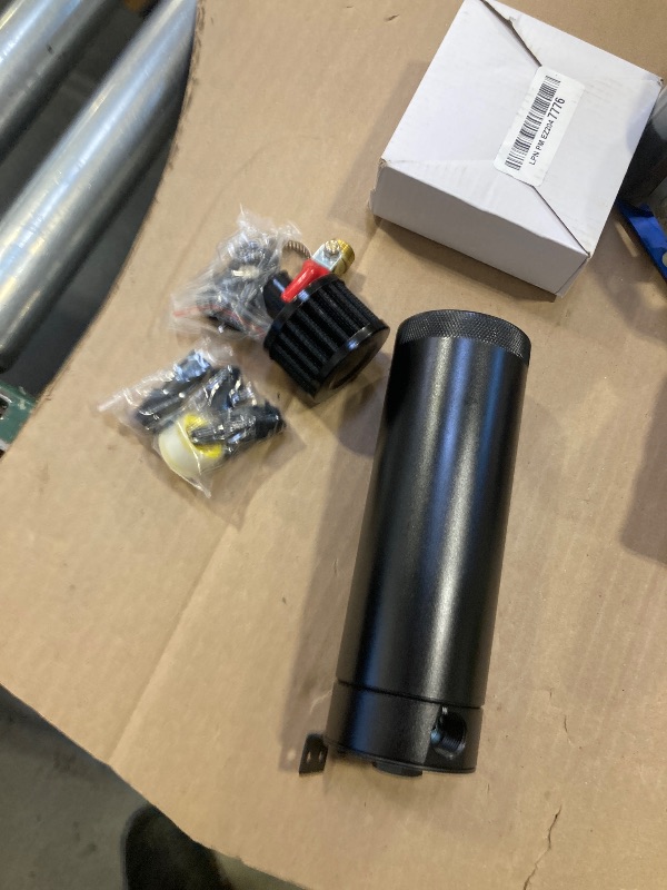 Photo 1 of TEMSONE Universal 2 Port Aluminum 750ml Baffled Oil Catch Can Reservoir Tank with Breather Filter and Drain Valve