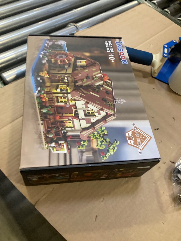 Photo 1 of INSOON Wood Cabin Building Set with LED Light, 2570 PCS Wooden Forest House Mini Building Block Toy with Waterwheel Pond Animals, Big House Construction Model for Adults Teens Kids Boys Girls 10-12+
