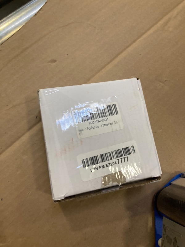 Photo 1 of 1 Pcs Pop Up Sticky Note Dispenser Sticky Note Holder Pop Up Note Dispenser Transparent Top for 3 x 3 Inch Sticky Notes School Office Home Store Black Base Clear Top (1)