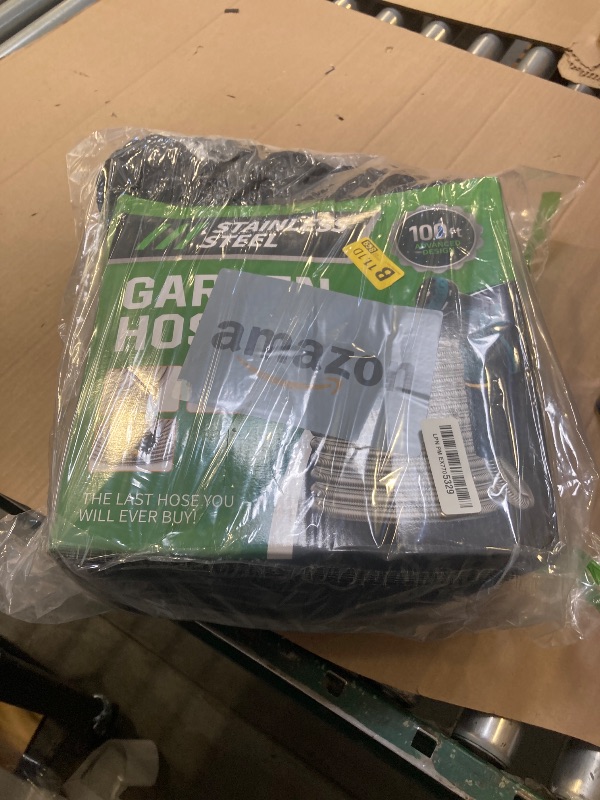 Photo 1 of Advinski Garden Hose 100FT, Water Hose with 10 Function Nozzle, Garden Hose Metal with Leak-proof Connectors, No-Kink, Lightweight, Puncture-proof, Pet-proof, Sturdy, 550PSI, Hose for Outdoor, Yard