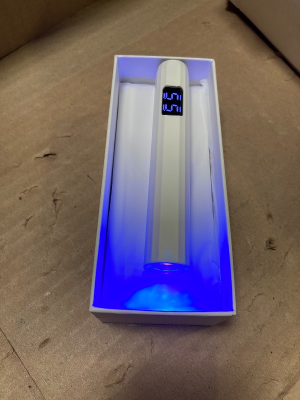 Photo 1 of GAOY Cordless Nail Lamp with Stand, Handheld UV Light with LCD Display for Gel Nails, Rechargeable USB Nail Dryer for Fast Curing