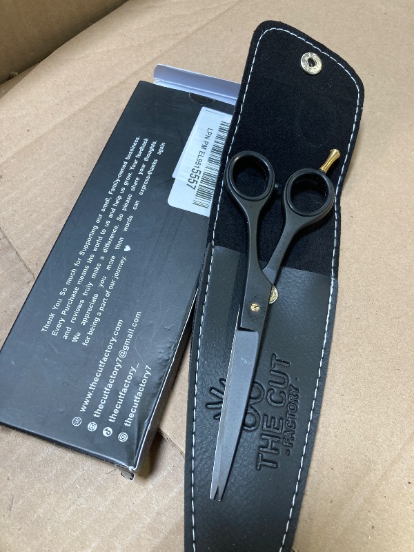 Photo 1 of "The Cut Factory- 6.5” Professional Hair Scissors - High Carbon 420 Stainless Steel Hair Cutting Scissors, Ultra-Sharp Barber Shears for Salon & Home - Ergonomic for Men, Women, Kids & Babies"