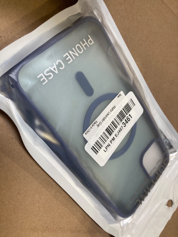 Photo 1 of SUPFINE Magnetic for iPhone 11 Pro Max Case (Compatible with MagSafe) (Military Grade Drop Protection) Translucent Matte Shockproof Phone Case,Lavender Gray