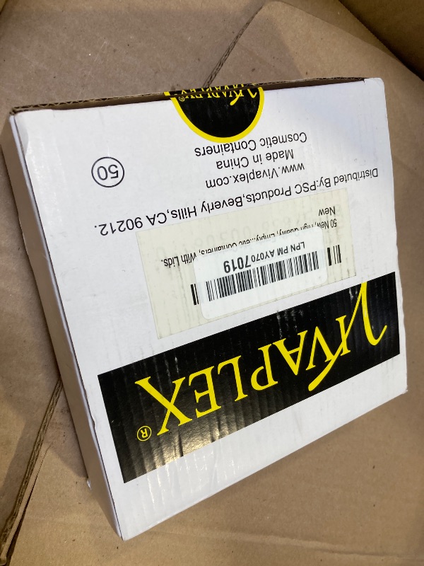 Photo 1 of Vivaplex, 50, Clear, Empty, 5 Gram Plastic Pot Jars, Cosmetic Containers.