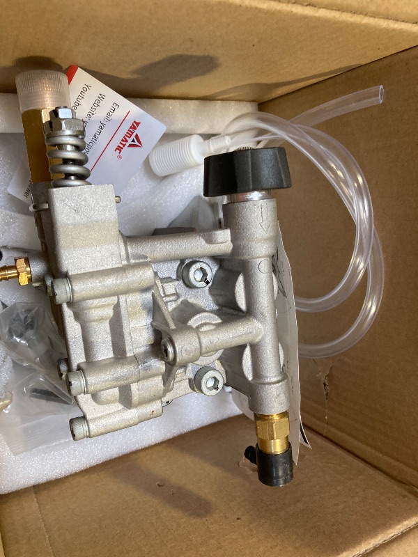 Photo 1 of YAMATIC 7/8" Shaft Vertical Pressure Washer Pump Rear Inlet/Outlet 3000 PSI @ 2.5 GPM Replacement Pump for Power Washers, Compatible with 308653045, 308653052, 308653078, GCV190 and more