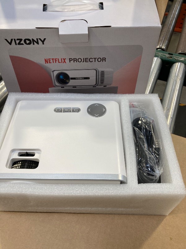 Photo 1 of [Netflix Officially/Dolby Audio] Smart Projector with WiFi and Bluetooth, VIZONY Native 1080P Projector with Apps Built in Netflix, Youtube, Hulu, Disney+, Portable Mini Projector for Indoor/Outdoor