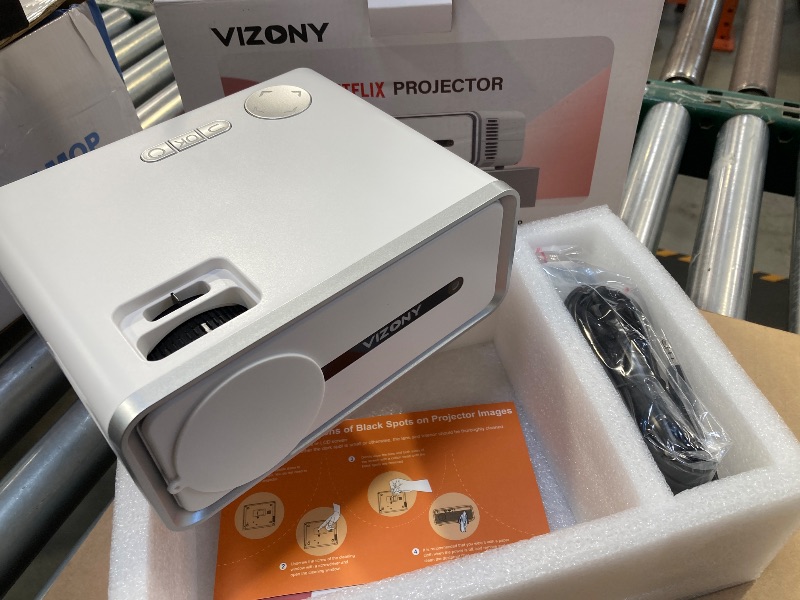 Photo 1 of [Netflix Officially/Dolby Audio] Smart Projector with WiFi and Bluetooth, VIZONY Native 1080P Projector with Apps Built in Netflix, Youtube, Hulu, Disney+, Portable Mini Projector for Indoor/Outdoor