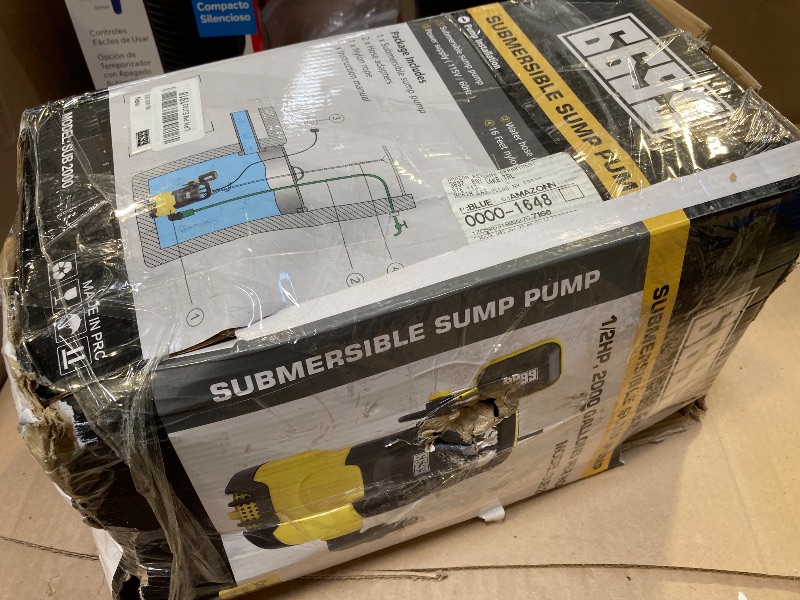 Photo 1 of 6699 Utility Pump Submersible Sump Pump with Adjustable Float Switch 2000GPH High Flow Easy to Drain Clean/Dirty Water for Pools Garden Ponds Hot Tubs Rain Barrels