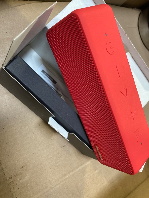 Photo 1 of Raymate Bluetooth Speaker, Portable Speakers with IPX7 Waterproof, Wireless Blue Tooth 5.0, 20W Stereo Sound, TWS Pairing, 15H Playtime Small Shower Speaker for Outdoor Home Party Gift(Red)