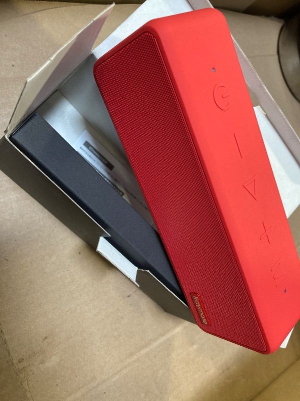 Photo 1 of Raymate Bluetooth Speaker, Portable Speakers with IPX7 Waterproof, Wireless Blue Tooth 5.0, 20W Stereo Sound, TWS Pairing, 15H Playtime Small Shower Speaker for Outdoor Home Party Gift(Red)