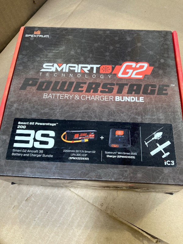 Photo 1 of Spektrum Smart G2 Powerstage Air Bundle: 3S 2200mAh LiPo Battery / S120 Charger, SPMXPSA200