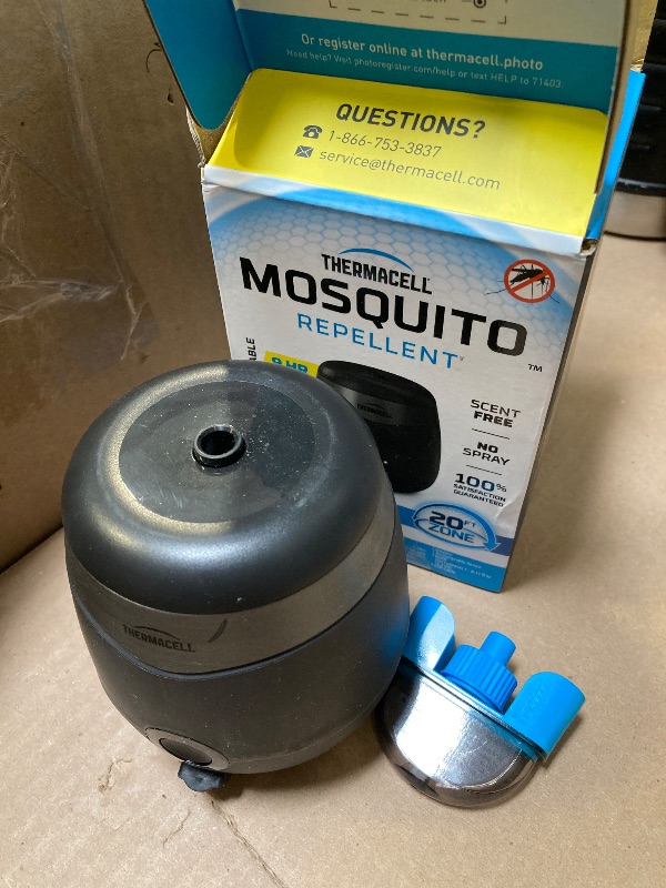 Photo 1 of Thermacell Mosquito Repeller E-Series Rechargeable with 20' Mosquito Protection Zone; Up to 9-Hr Battery Life; Includes 12-Hr Refill; Flame or Scent; DEET-Free Bug Spray Alternative