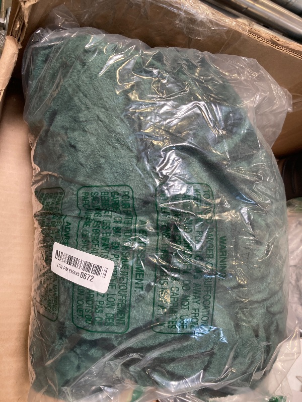Photo 1 of Whale Flotilla Flannel Fleece Queen Size Blanket for Bed, Soft Fluffy Velvet Bedspread Coverlet with Decorative Vintage Pattern for All Season, Warm and Lightweight, 90x90 Inch, Deep Green