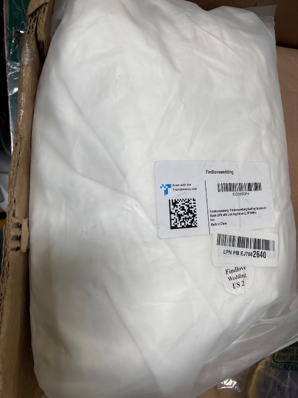 Photo 1 of Findlovewedding Wedding Dresses for Bride 2023 with Lace Appliques Chiffon A Line Women Dress Long Sleeves Beach Bride Dress US2 Off-White