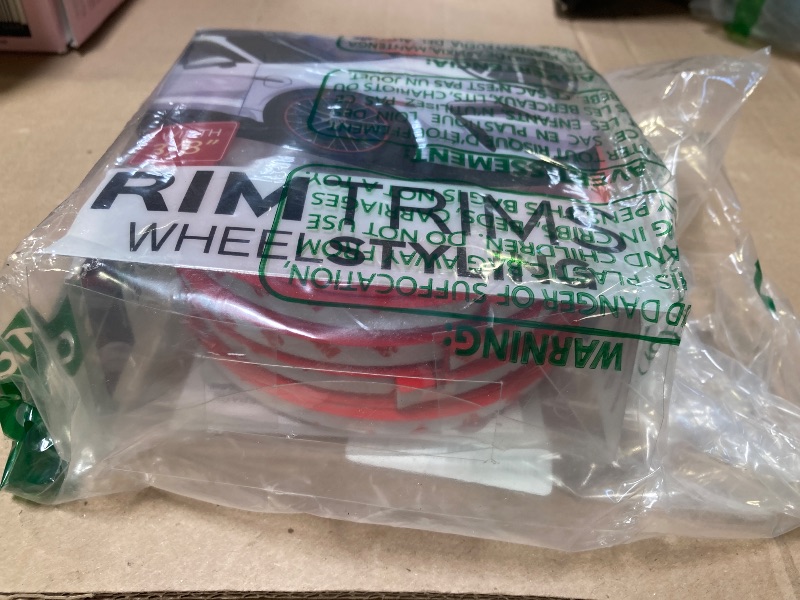 Photo 1 of RT Rim Protectors 3/8 Inch Wide Wheel Protection | Curb Rash Savers | Set of 4 | Durable Rim Guards | Easy to Install Universal Fit (Red Fire)
