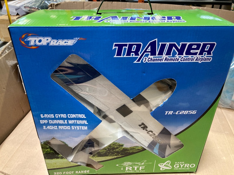 Photo 1 of Top Race Remote Control Airplane - RC Plane 3 Channel Battery-Powered - Radio Control Airplanes for Adults and Kids 8+ - Easter Gift Toy - Easy to Control Electric Planes with Propeller Saver
