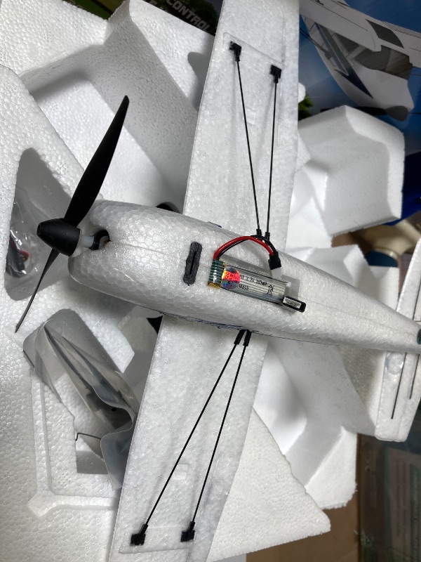 Photo 1 of Top Race Remote Control Airplane - RC Plane 3 Channel Battery-Powered - Radio Control Airplanes for Adults and Kids 8+ - Easter Gift Toy - Easy to Control Electric Planes with Propeller Saver