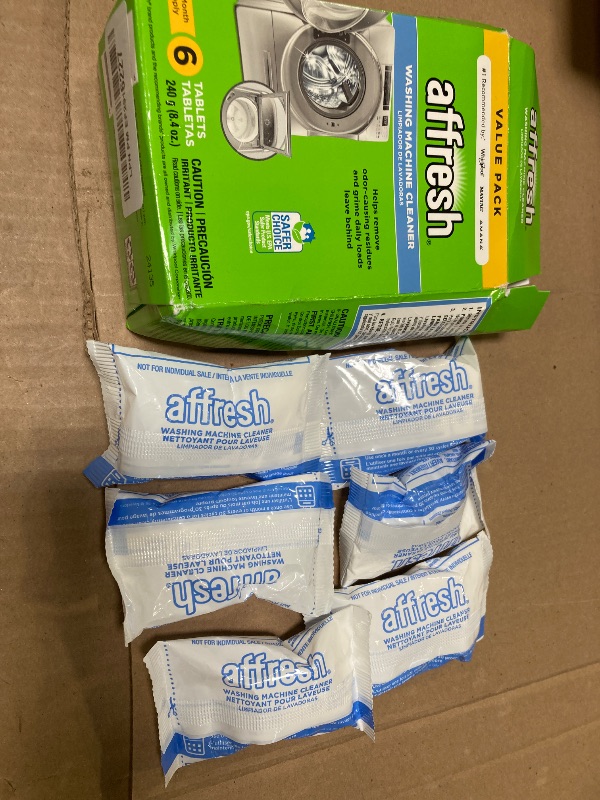 Photo 1 of Affresh Washing Machine Cleaner, Cleans Front Load and Top Load Washers, Including HE, 6 Tablets