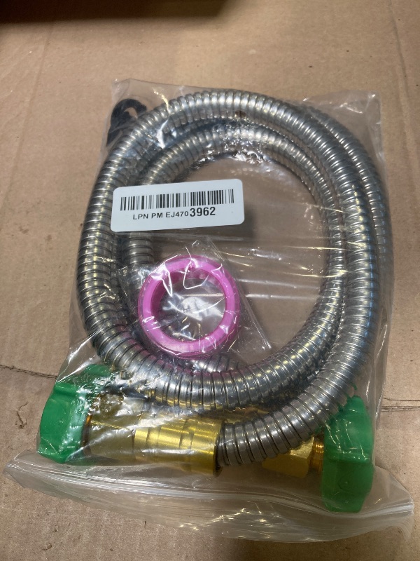 Photo 1 of Female to Female Leader Hose for Hoses Reel - 5ft Leakproof Kink Free Short Garden Hose, Heavy Duty 304 Stainless Steel Flexible Water Pipe for Outdoor Garden Watering Car Pet Cleaning