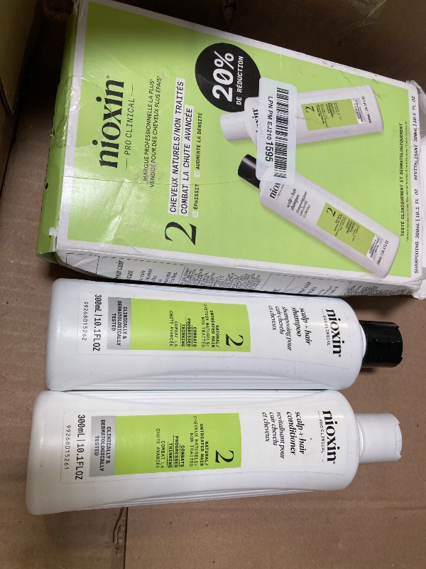 Photo 1 of Nioxin Duo Kit | System 2 Scalp + Hair Thickening Shampoo & Conditioner, 10.1 Fl Oz Each | For Natural Hair with Progressed Thinning