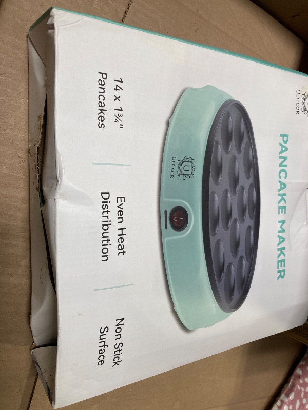Photo 1 of ULTICOR Mini Pancake Maker – 14-Hole Electric Poffertjes Pan – Non-Stick Dutch Mini Pancakes Griddle – Easy to Use, Easy to Clean – Perfect for Breakfast, Desserts, Snacks & More