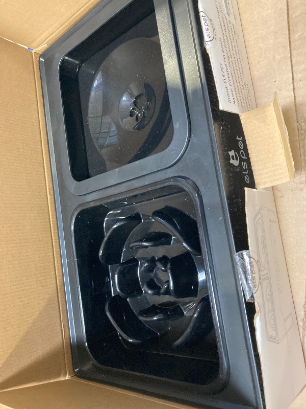 Photo 1 of ELS PET Elevated Dog Bowls, Adjustable Raised Dog Bowls with No Spill Dog Water Bowl and Stainless Steel/Slow Feeder, Stand for Small Medium Large Dogs,Cats & Pets (Plastic)