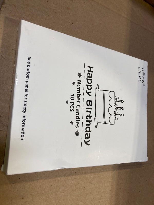 Photo 1 of Beanlieve 10-Pieces Numeral Birthday Candles - Cake Numeric Candles Number 0 1 2 3 4 5 6 7 8 9,Used for Cake Decoration on Birthday Parties and Wedding Anniversary Celebrations(Champagne Gold)