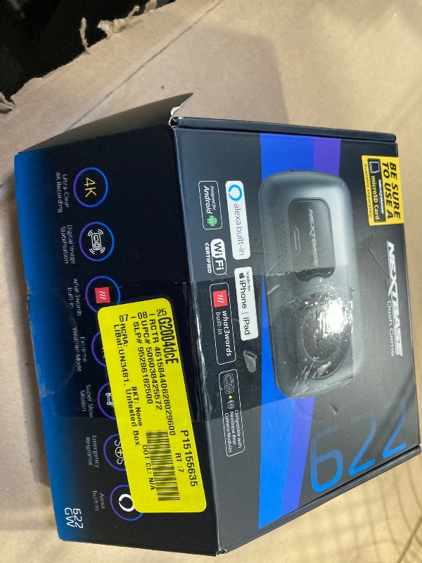 Photo 1 of Nextbase 622GW 4K Smart Dash Cam with Amazon Alexa, Black
