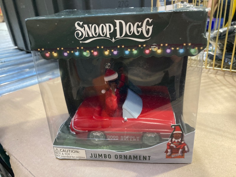 Photo 1 of Snoop Dogg Snoop on the Stoop Red Car Convertible Jumbo Christmas Ornament NIB
