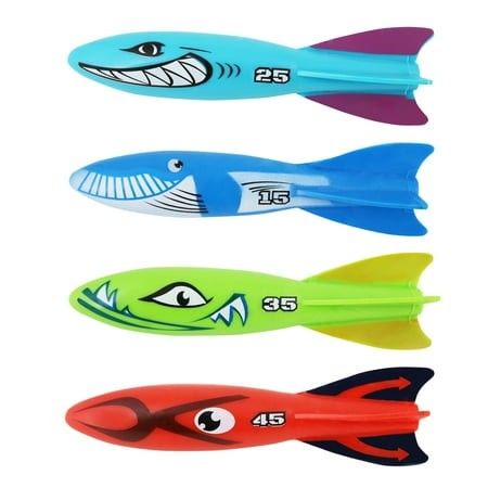 Photo 1 of Play Day Diving Torpedoes 4-Pack Kids Pool Dive Toys Underwater Summer Family Fun Ages 3+
