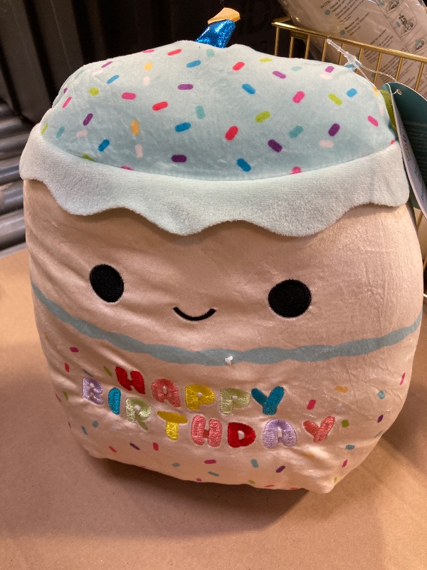 Photo 1 of Squishmallows Oficial Kellytoy Food Plush Toys Soft Plush Animal (10 Inch, Kiks Happy Birthday Cake)