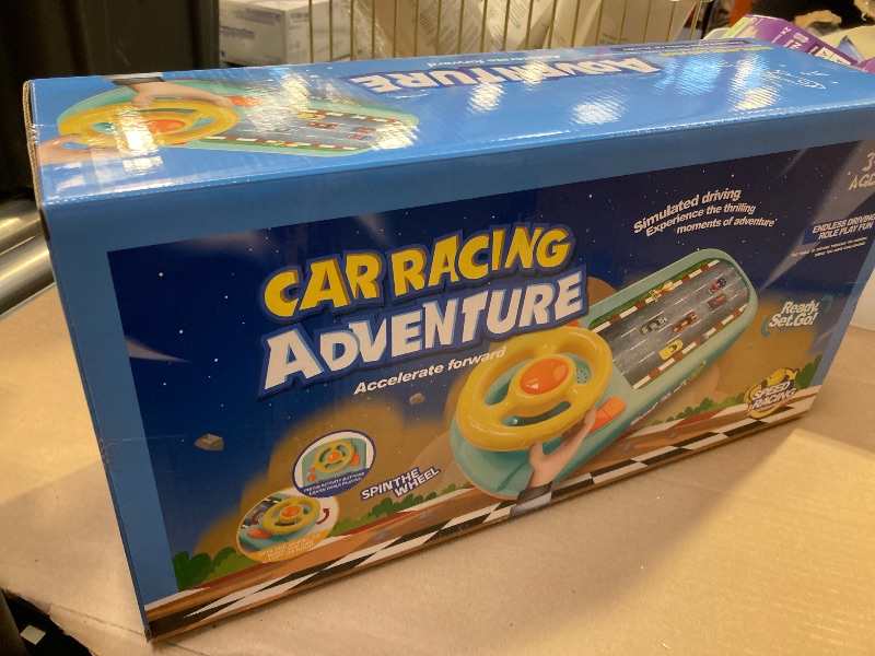 Photo 1 of Racing Adventure Car Steering Wheel Toy for Kids Musical Driving Game Toddler Interactive Simulation Toy
