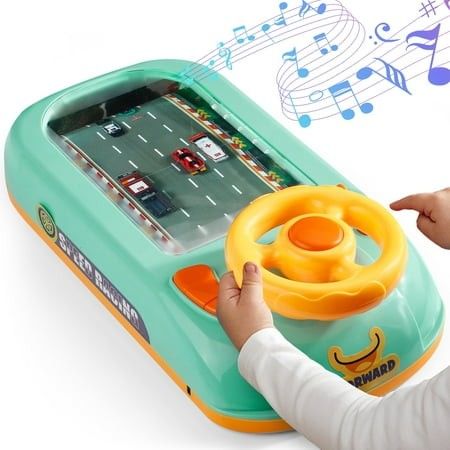 Photo 1 of Racing Adventure Car Steering Wheel Toy for Kids Musical Driving Game Toddler Interactive Simulation Toy
