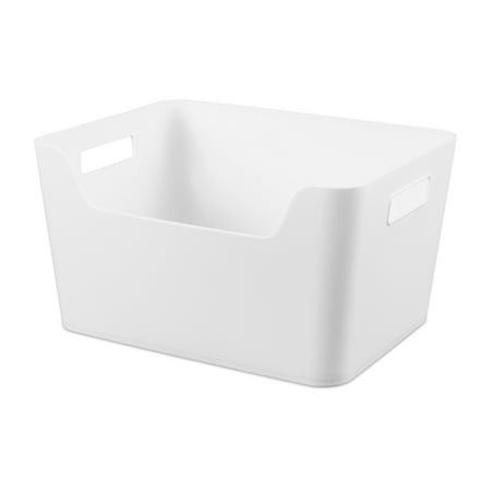 Photo 1 of Mainstays Large Easy Access Plastic Bin White
